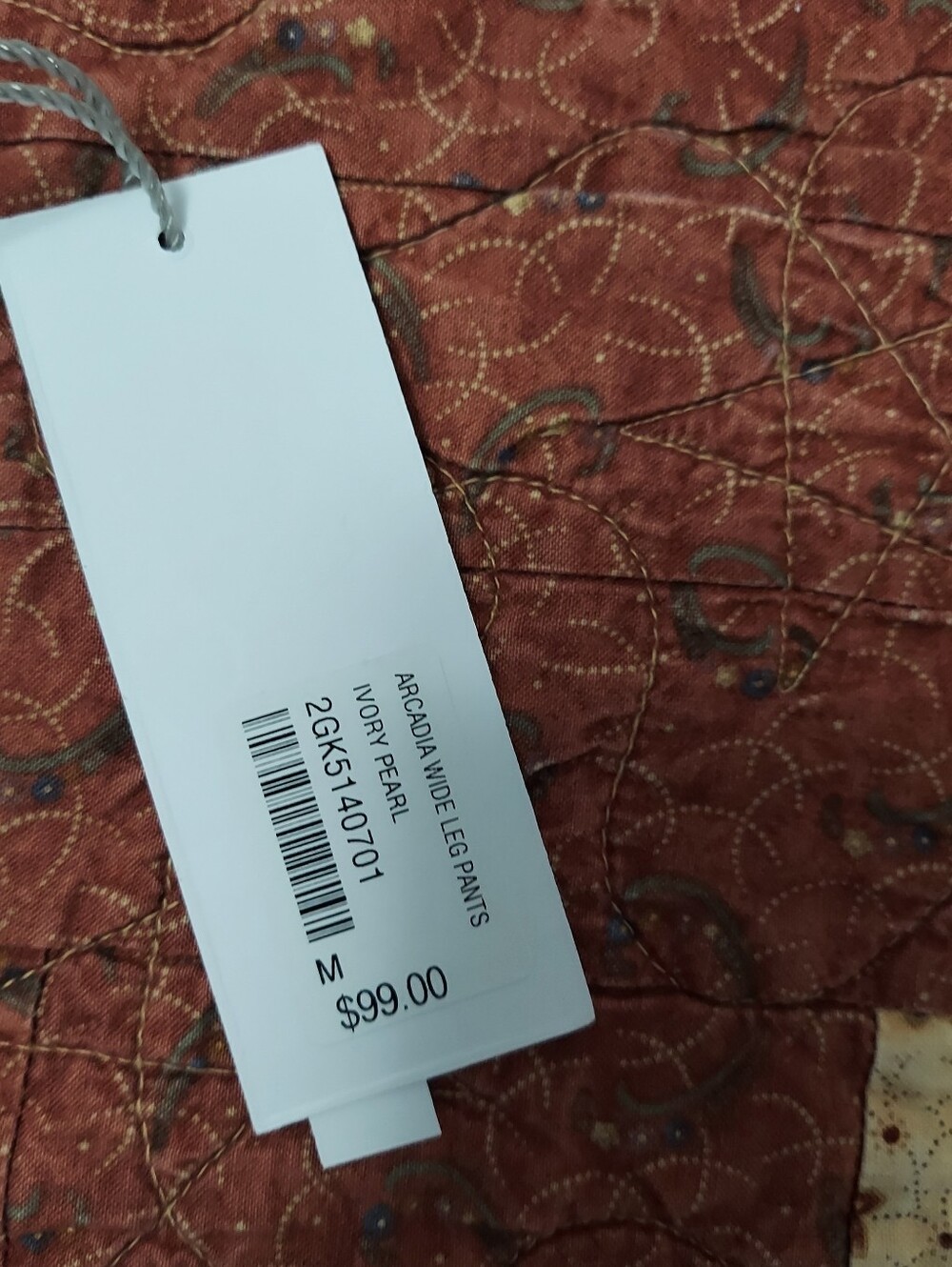NWT Soft Surroundings Arcadia Wide Leg Pants Ivory Pearl Size Medium - Picture 7 of 11